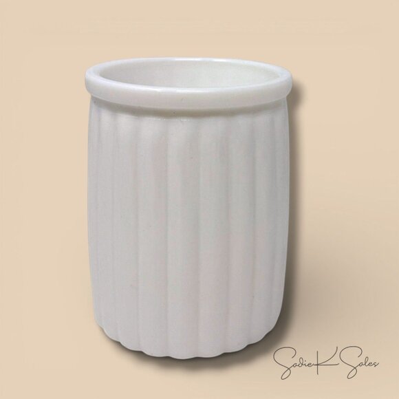 Ribbed Milk Glass Bathroom Tumbler White – Hearth & Hand Magnolia, Target 2023 - Picture 4 of 4